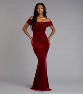 Gemma Velvet Off-The-Shoulder Mermaid Dress