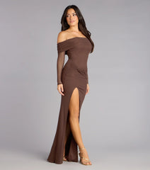 Sandy Off-The-Shoulder Mesh Formal Dress