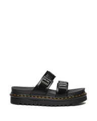 Myles Brando Leather Buckle Slide Sandals