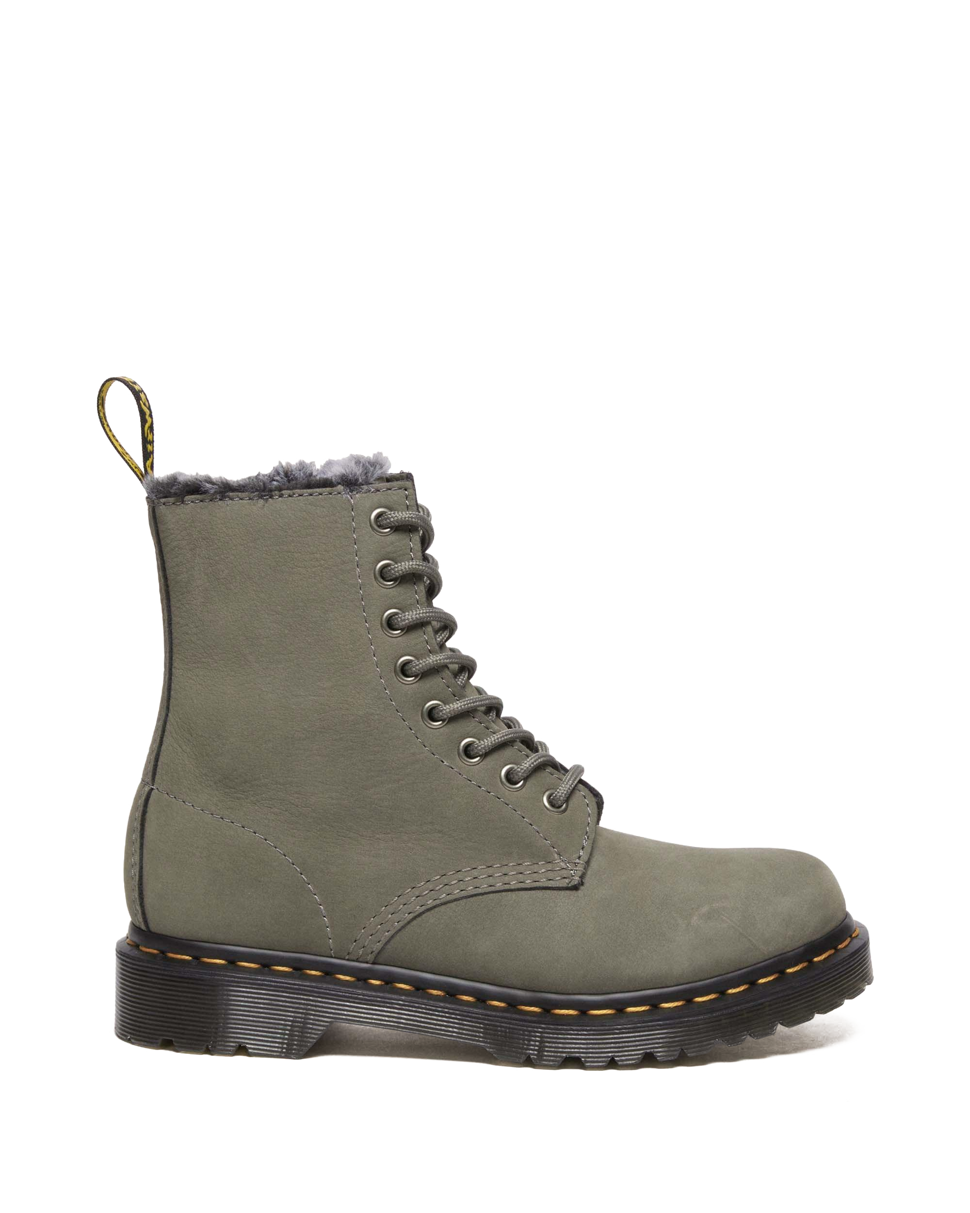 1460 Serena Faux Fur Lined Nubuck Lace Up Boots