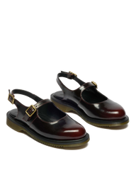 Madaline Mary Jane Rub Off Leather Sling Back Shoes