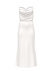Satin Sparkle Draped Maxi Slip