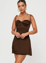 Wayzer Mini Dress Chocolate