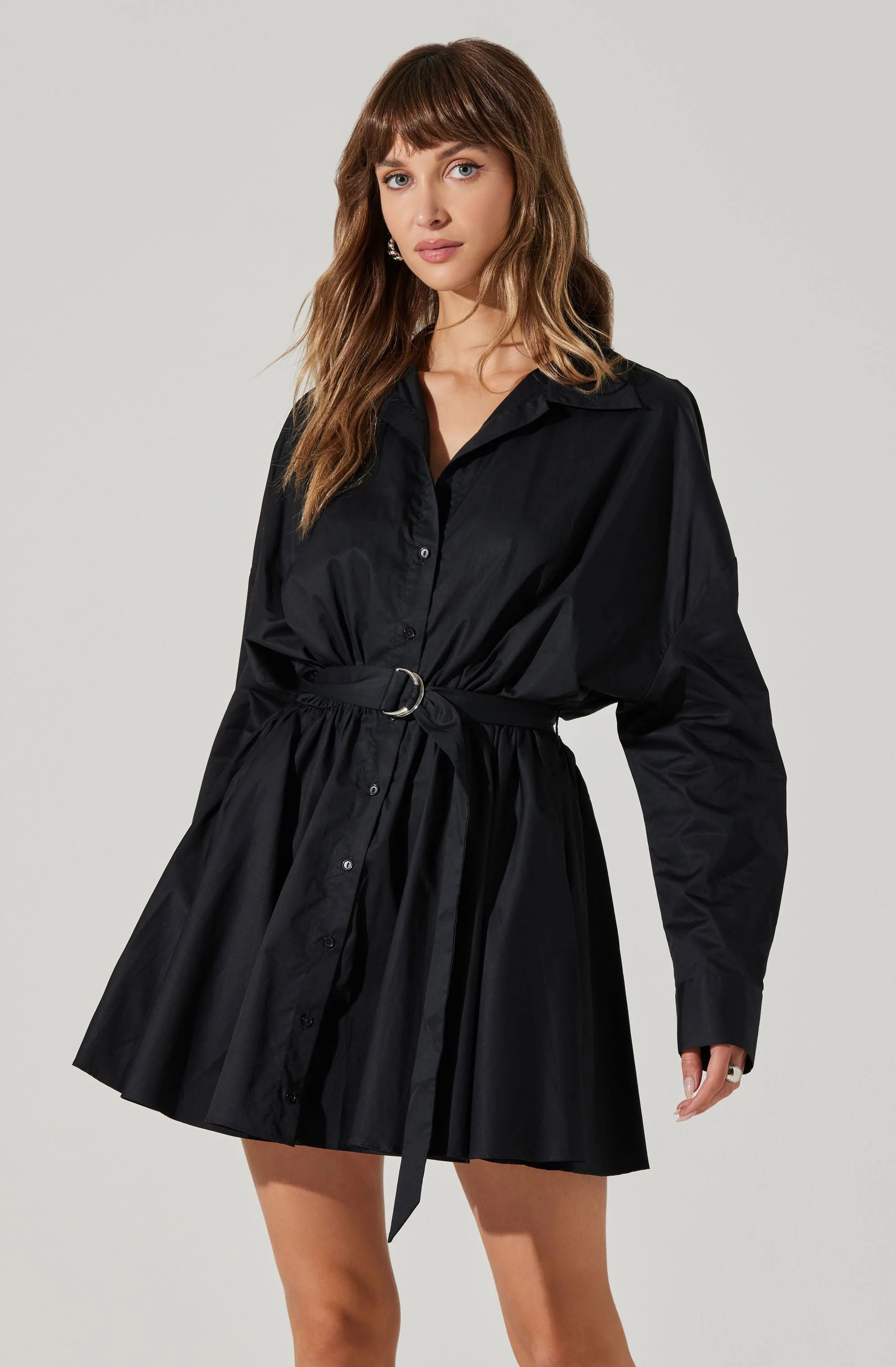 Winica Belted Mini Shirtdress