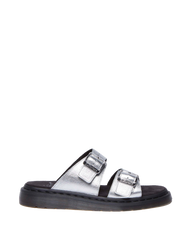 Josef metallic leather slide sandals