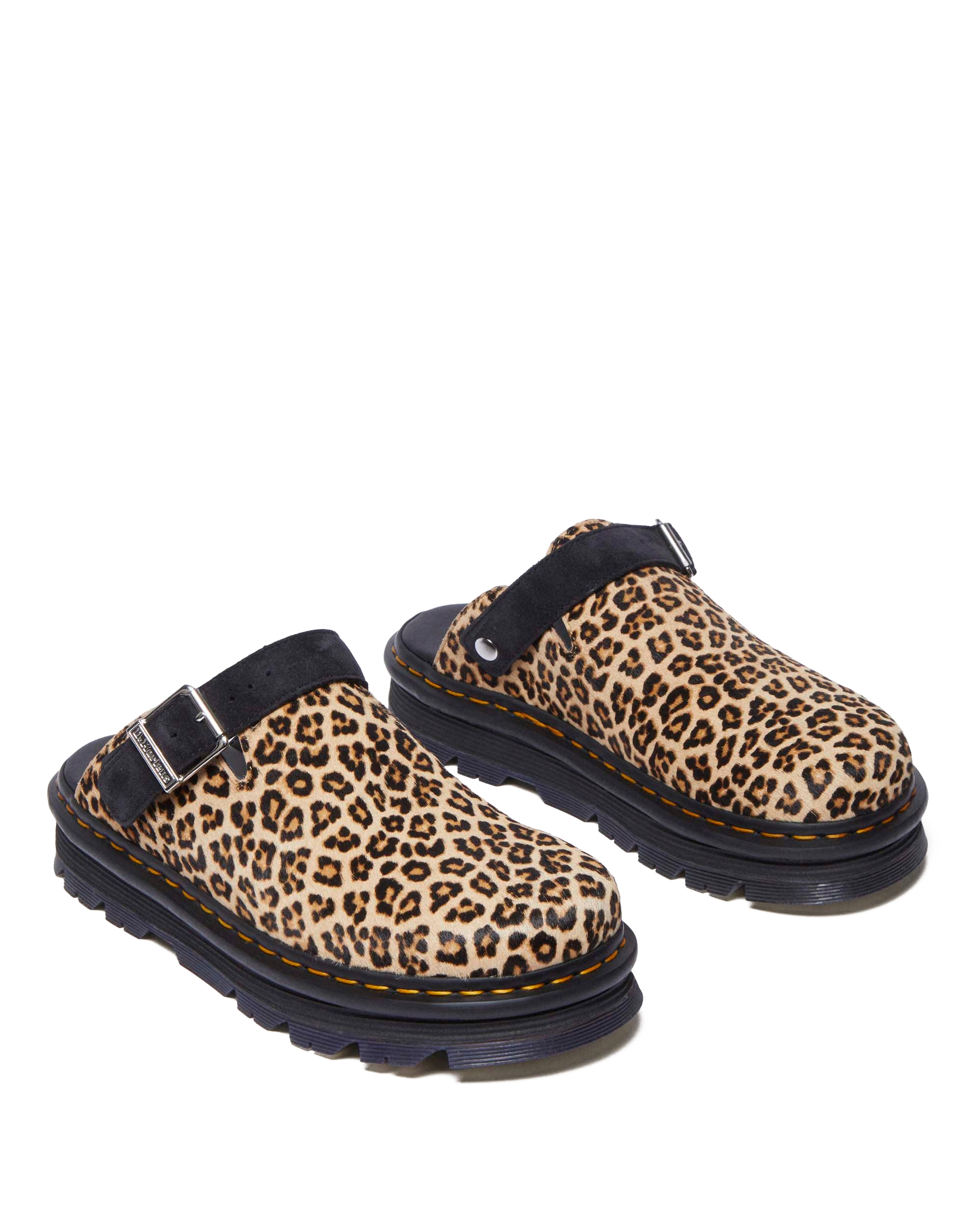 Zebzag Leopard Casual Slingback Platform Mules