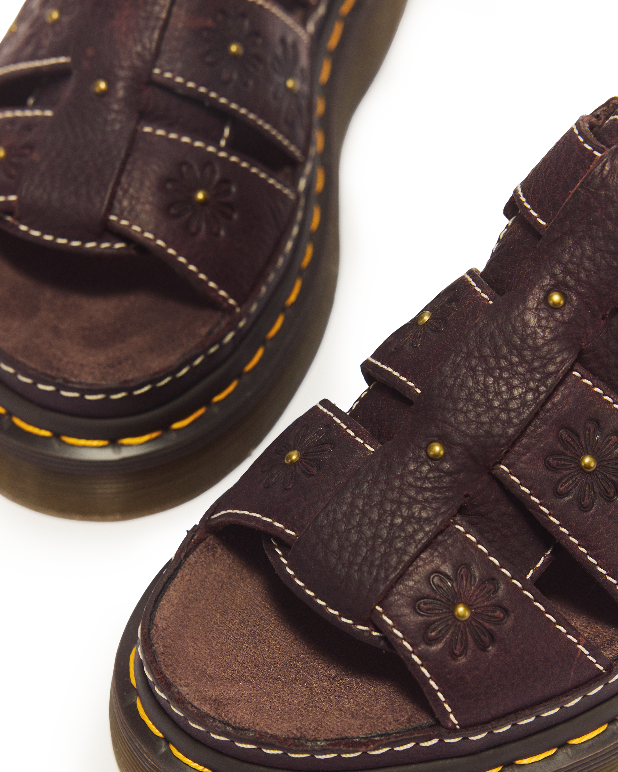Wrenlie Open Toe Grizzly Leather Fisherman Platform Sandals